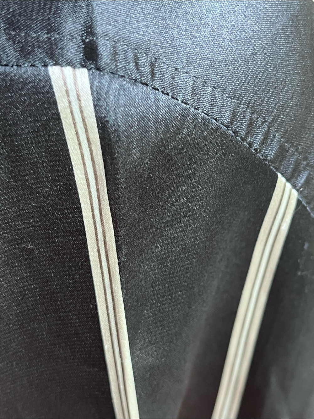 Zara Black Shirt woman’s with Cream yVertical Stripes - Picture 10 of 10